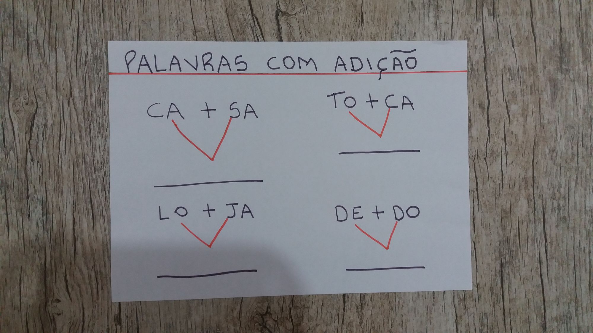 Palavra com adição